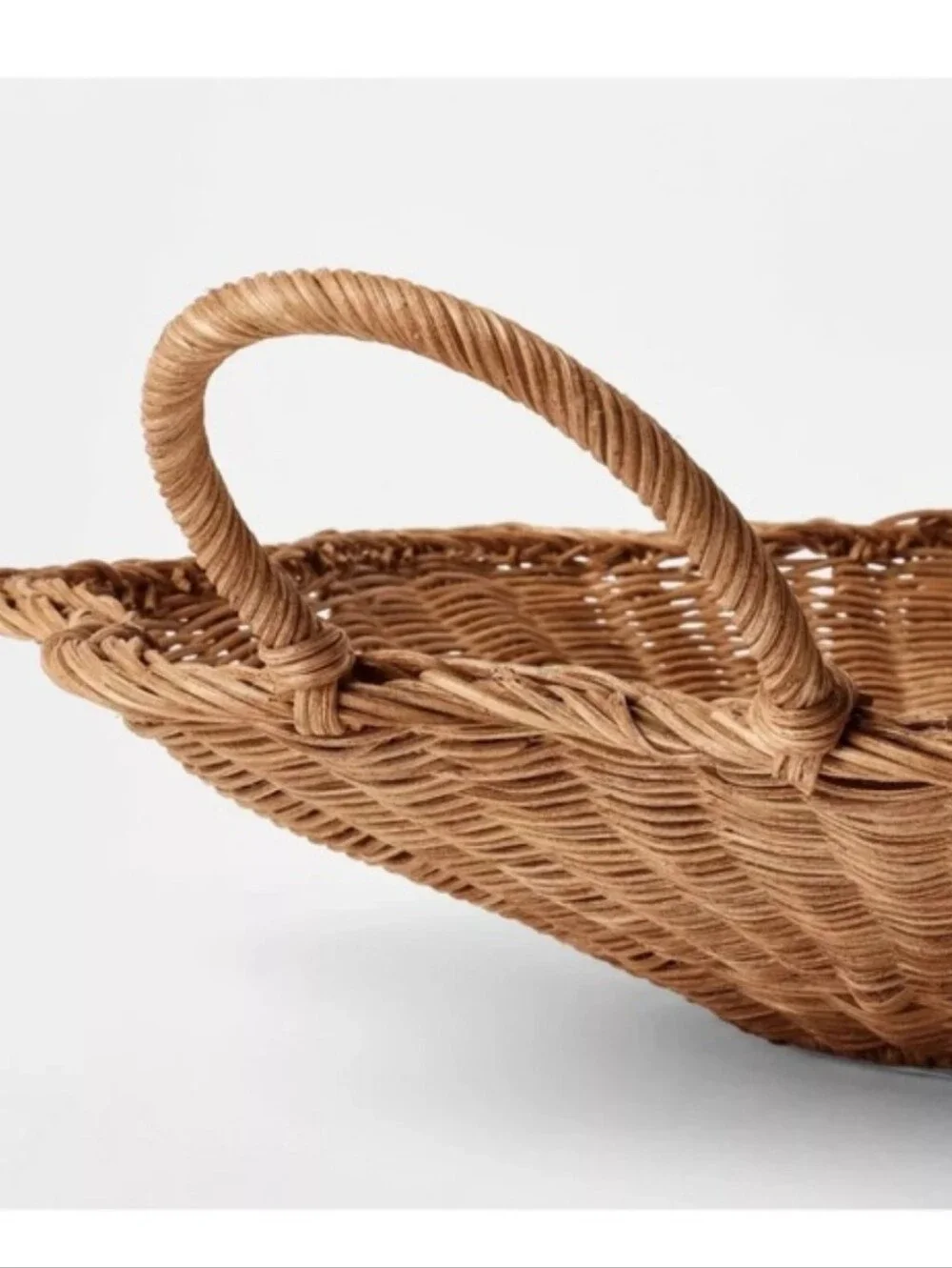 Scallop Woven Shallow Wicker Basket Bowl - Threshold designed with Studio McGee